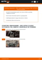 Manuell PDF om Astra G Classic Hatchback (T98) 1.6 16V (F08, F48) vedlikehold