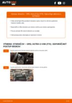 Výmena predné a zadné Stieracia liżta OPEL ASTRA G Box (F70): tutorial pdf