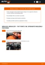 Menjava spredaj in zadaj Metlica brisalnika stekel FIAT PUNTO (188): vodič pdf