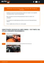 Tutorial passo a passo em PDF sobre a substituição de Escovas do Limpa Vidros no FIAT PUNTO (188)