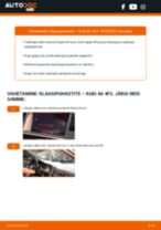 AUDI A6 (4F2, C6) vahetada Pesurikumm eesmine ja tagumine: käsiraamatute pdf