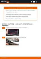 Kaip pakeisti gale ir priekyje Stiklo valytuvai AUDI A6 (4F2, C6) - instrukcijos internetinės