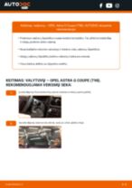 Instrukcijos PDF apie Astra G Coupe (T98) 1.6 16V (F07) priežiūrą