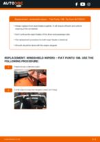 How do I change the Windscreen wipers on my Punto I Convertible (176) 60 1.2 (176AR_, 176BR_)? Step-by-step guides