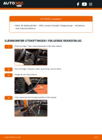 Slik bytter du Vindusviskere 1.3 CDTI (B05) Opel Combo D Varebil