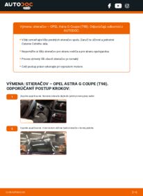 Ako vykonať výmenu: Stieracia liżta na Astra G Coupe (T98) 2.2 16V (F07)