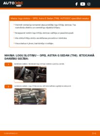 Kā veikt nomaiņu: 1.6 16V (F69) Opel Astra G Stikla tīrītāja slotiņa