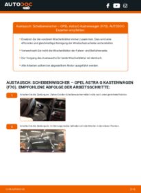 Wie der Wechsel durchführt wird: Scheibenwischer Opel Astra F 70 1.7 DTI 16V (F70) tauschen
