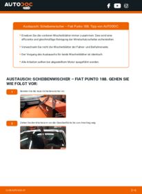 Wie der Austausch bewerkstelligt wird: Scheibenwischer 1.2 60 Fiat Punto 188