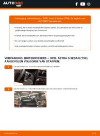 Vervanging uitvoeren: Ruitenwissers 1.6 16V (F69) Opel Astra G Sedan