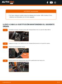 Cómo cambiar Escobillas de Limpiaparabrisas Opel Combo C Tour