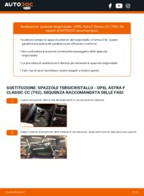 Sostituzione di Tergicristalli OPEL ASTRA F CLASSIC Hatchback 1.4 i (M08, M68, F08, F68)