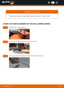 How to carry out replacement: Wiper Blades 1.2 60 Fiat Punto Mk2