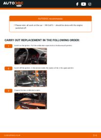 How to carry out replacement: Wiper Blades 1.9 TDI Golf 5
