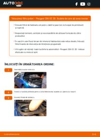 Cum să efectuați înlocuirea: Filtru habitaclu Peugeot 206 cc 2d 1.6 16V (2DNFUF, 2DNFUR)