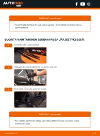 Kuinka vaihtaa Pyyhkijänsulat 1.2 (F08, F68) Opel Corsa C -autoon