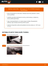 Kaip atlikti keitimą: VW Touran 1T1 1T2 1.9 TDI Oro filtras, keleivio vieta