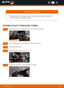 Kaip atlikti keitimą: Renault Kangoo Express 1.5 dCi Valytuvo gumelė