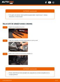 Cum să efectuați înlocuirea: Lamela stergator Opel Corsa C 1.2 (F08, F68)