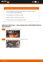 zadaj in spredaj Metlica brisalnika stekel OPEL ZAFIRA B (A05) | PDF vodič za zamenjavo
