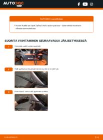 Kuinka vaihtaa Pyyhkijänsulat 1.9 CDTI (M75) Opel Zafira B -autoon