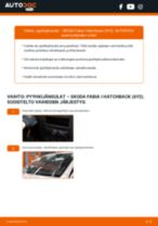 Kuinka vaihtaa Pyyhkijät autoon Fabia II Hatchback (542) 1.9 TDI? Vaiheittaiset oppaat
