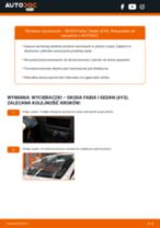 Profesjonalny poradnik wymiany produktu Pióro wycieraczki w Twoim samochodzie Skoda Fabia 6y Sedan 1.4 16V