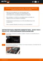 Μάκτρο καθαριστήρα: ο επαγγελματικός οδηγός για την αλλαγή του στο Skoda Fabia 6y Sedan 1.4 16V σου