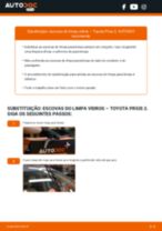 Manual online sobre a substituição de Escovas de para brisa em TOYOTA PRIUS Hatchback (NHW20_)