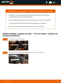 Comment effectuer un remplacement de Essuie-glace 1.5 Hybrid (NHW20_) Toyota Prius 2