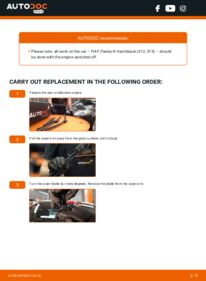 How to carry out replacement: Wiper Blades 1.2 (312PXA1A) Fiat Panda 312