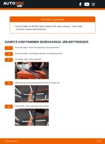 Kuinka vaihtaa Pyyhkijänsulat 1.4 16V Skoda Fabia 6y Sedan -autoon