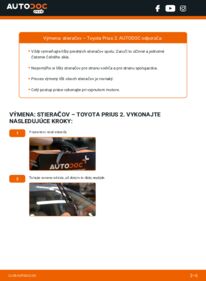 Ako vykonať výmenu: Stieracia liżta na Prius II Liftback (XW20) 1.5 Hybrid (NHW20_)