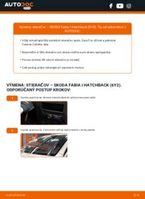 Ako vykonať výmenu: Stieracia liżta na Fabia I Hatchback (6Y2) 1.2