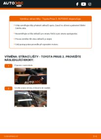 Jak provést výměnu: List stěrače Prius II Liftback (XW20) 1.5 Hybrid (NHW20_)
