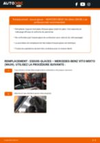 Le guide professionnel de remplacement pour Plaquette de frein sur votre Mercedes Vito Mixto W639 120 CDI (639.601, 639.603, 639.605)