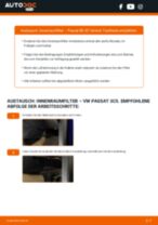 Schritt-für-Schritt-Anleitung im PDF-Format zum Innenraumfilter-Wechsel am VW PASSAT Variant (3C5)