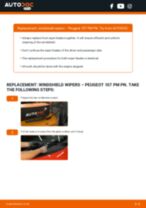 DIY manual on replacing PEUGEOT 107 Wiper Blades