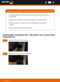 Kuidas välja vahetamist läbi viia: Passat B6 2.0 TDI Salongifilter