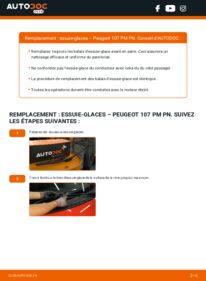 Comment effectuer un remplacement de Essuie-glace 1.0 Peugeot 107 3/5 Portes