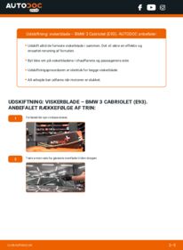Hvordan man udfører udskiftning af: Viskerblade på 335 i BMW E93