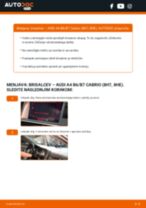 Metlice brisalcev spredaj in zadaj AUDI A4 Cabrio (8H7, B6, 8HE, B7) 2011 | PDF priročnik za zamenjavo