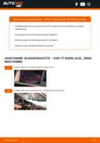 Kuidas vahetada Klaasipuhastid tagumine ja eesmine AUDI TT (8J3) - juhend online