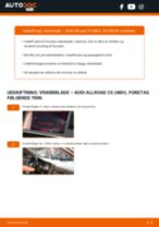 Den professionelle guide til udskiftning af Viskerblade på din Audi Allroad 4BH 2.5 TDI quattro