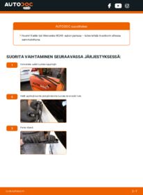 Kuinka vaihtaa Pyyhkijänsulat B 180 CDI 2.0 (245.207) Mercedes W245 -autoon