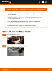 Kaip atlikti keitimą: Audi A3 8P Sportback 2.0 TDI 16V Oro filtras, keleivio vieta