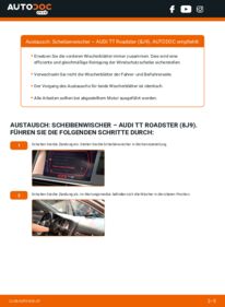 Wie der Austausch bewerkstelligt wird: Scheibenwischer 2.0 TFSI Audi TT Roadster