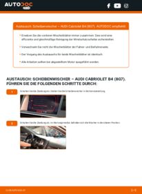 Wie der Austausch bewerkstelligt wird: Scheibenwischer 2.3 E Audi 80 Cabrio