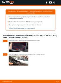 How to carry out replacement: Wiper Blades 4.2 FSI quattro Audi R8 42