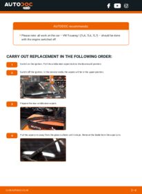 How to carry out replacement: Wiper Blades 2.5 R5 TDI Touareg 7L